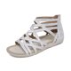 thumbnail image 2 of Zapatos planos de encaje con punta abierta para mujer con cremallera Sandalias romanas para mujer Wmkox8yii  nm3628, 2 of 7