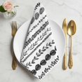 thumbnail image 2 of Cloth Napkins Set of 8 - 20x20 Inches, Black Botanical Washable Reusable Table Napkins, Summer Botanical Leaf Vertical Stripes Soft & Absortbent Dining Napkin for Party Wedding Hotel Restaurant, 2 of 9