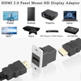 thumbnail image 3 of 4K HDMI 2.0 Rectangular Panel Adapter Female to Female Mounting Connector, HD Display Dock for Device Panel, Desktop, Wall, PC Monitor Projector HDTV, 3 of 5