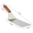 thumbnail image 3 of Homi Styles Rust Resistant 15-Inch large metal Stainless Steel commercial spatula restaurant turner , 8-Inch Blade, 3 of 9