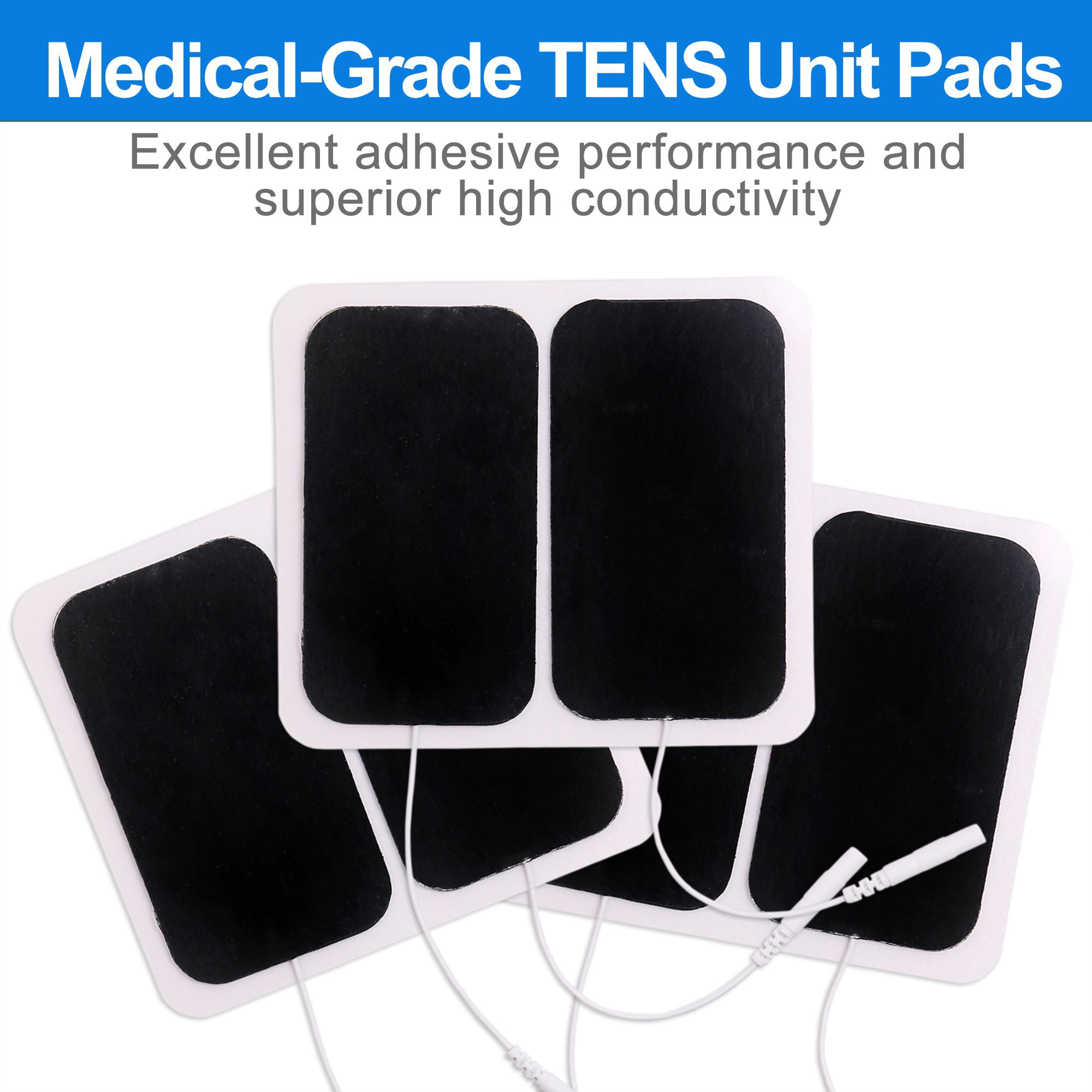 LYINIE TENS Unit Pads 32Pcs with Upgraded Self-Stick Performance for M