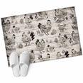 thumbnail image 2 of Rectangle Area Rugs 2 x 3 Ft, Vintage Rooster Farmhouse Non-Slip Residential Carpet, Grey Wooden Farm Animals Striped Indoor Crawling Mats Runner Rugs for Living Room/Dining Room/Bedroom, 2 of 9