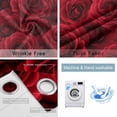 thumbnail image 4 of Red Roses Blackout Curtains for Bedroom/Living Room, Thermal Insulated Kitchen Curtains, Valentine's Day Flowers Floral Vintage Grommet Darkening Window Treatment Drapes 52"x72"x2, 4 of 8