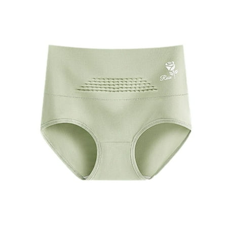 

Maxcozy Women High Waist Tummy Control Briefs Stretch Breathable Rose Printing Design Panties Underwear