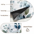 thumbnail image 4 of Blue Flower Area Rugs 5x7 ft Watercolor Spring Blue Floral Green Leaf Botanical Washable Rug Non Slip Indoor Carpet Absorbent Floor Mat for Living Room Bedroom Dining Room, 4 of 9