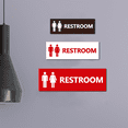 thumbnail image 3 of Basic Unisex Restroom Sign (Red/Yellow) - Small, 3 of 5