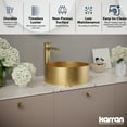 thumbnail image 4 of Karran Usa Ccv200 Cinox 14-1/4" Circular Stainless Steel Vessel Bathroom Sink - Gold, 4 of 7
