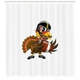 thumbnail image 3 of Ambesonne Turkey Shower Curtain, Sport Themed Cartoon, 69"Wx75"L, Multicolor, 3 of 3