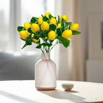 kladzum Artificial Lemons Branches Fake Lemon Decoration Artificial Flower Green Plant Fake Lemon Decor for Kitchen Party Garden Home Table Centerpiece Decoration