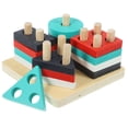 thumbnail image 1 of Shisuyan 1 Set Bird Training Toy Parrot Intelligence Toy Parrot Wooden Block Puzzles, 1 of 8