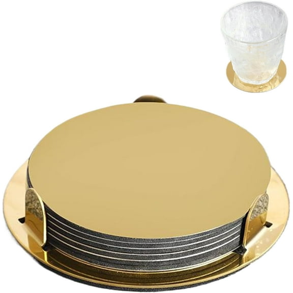 Yardly Gold Stainless Steel Coasters