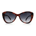 thumbnail image 4 of Womens Oversized Cat Eye Minimal Plastic Retro Diva Sunglasses Tortoise - Smoke, 4 of 7
