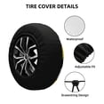 thumbnail image 4 of Easygdp Sunflower Cow Automobile Tire Dust Cover, 14-17in Spare Tire Cover Universal Fit for Trailer, Car, Truck, SUV, Jeep - 16 inch, 4 of 9