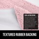 thumbnail image 5 of Alfombra de baño Gorilla Grip, gruesa, suave y absorbente, de chenilla, rosa, 5 of 9