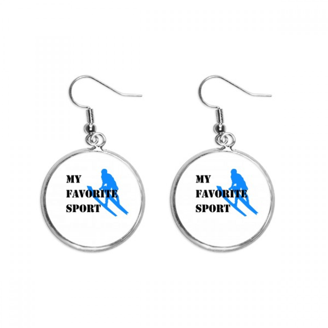 Deportes de invierno como el fitness equilibrado Pendientes pendientes de plata colgantes joyas señora Unbranded M