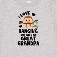 thumbnail image 4 of Inktastic Monkey I Love Hanging out with My Great Grandpa Boys or Girls Baby T-Shirt, 4 of 5
