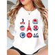 thumbnail image 1 of Camiseta De Verano Para Mujer, Ropa De Calle, Cuello Redondo, Para Acampar, Mochilero, Trabajo1pc Women'S Casual Polyester T-Shirt with Geometric Eiffel Tower Print, Crew Neck, Medium Stretch Knit F, 1 of 6
