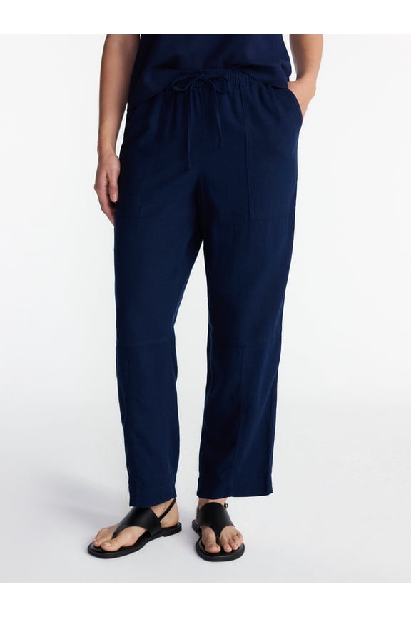 Women's Tapered Linen Blend Pants, Sizes XS-XXXL