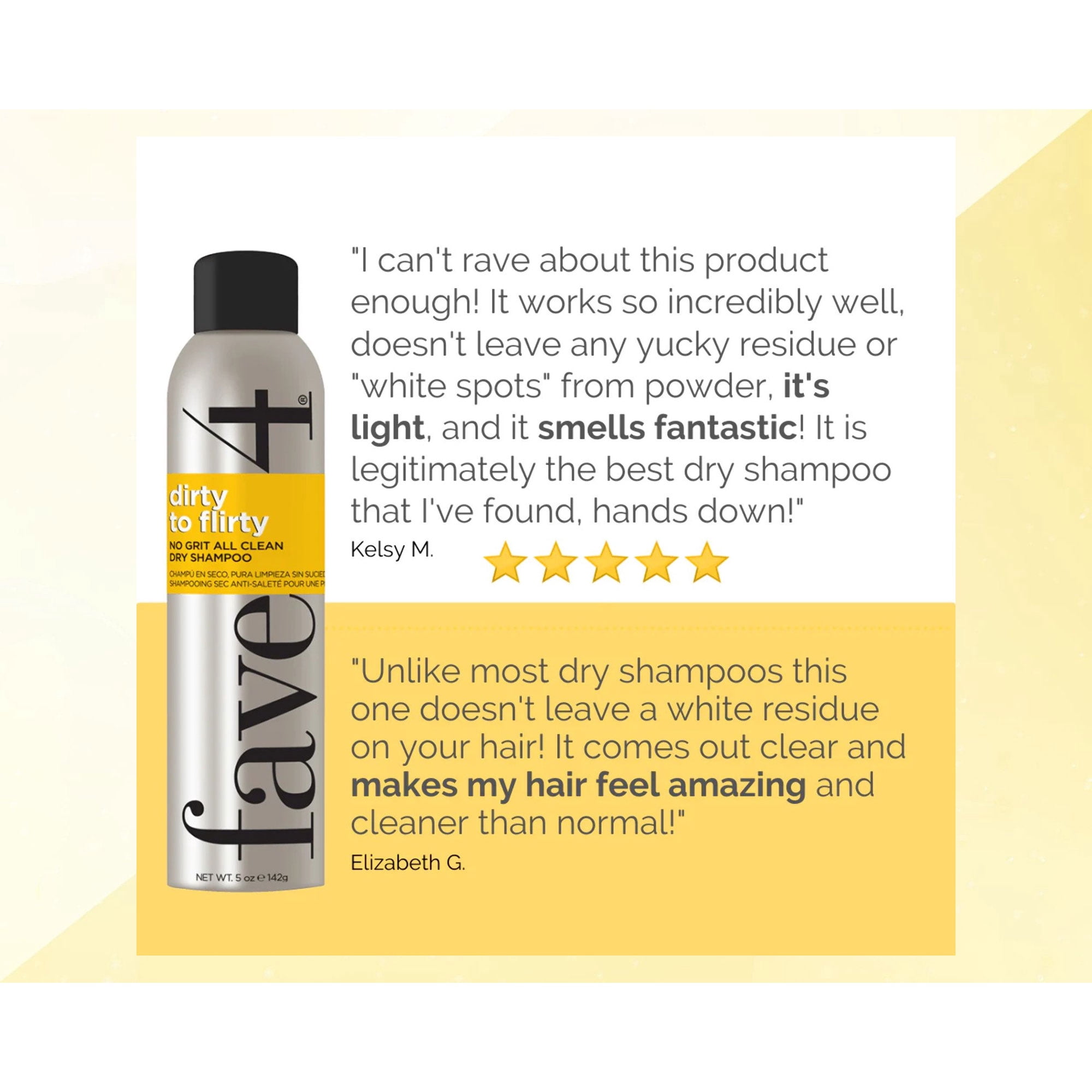 fave4 Dirty to Flirty Dry Shampoo 5 oz - Pack of 2