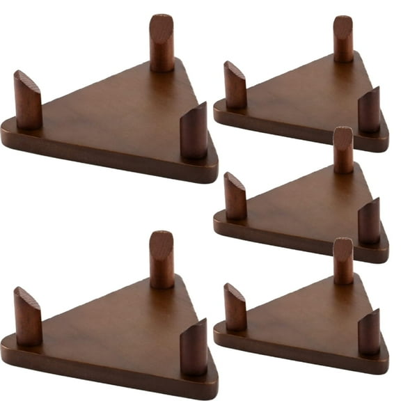 5 Pack Ball Stand Holder Display Stand for Basketball Football Soccer Volleyball Holder Rack Autographed Ball Memorabilia Display Case Solid Walnut Wood Ball Display Stand for Boys Room Decor