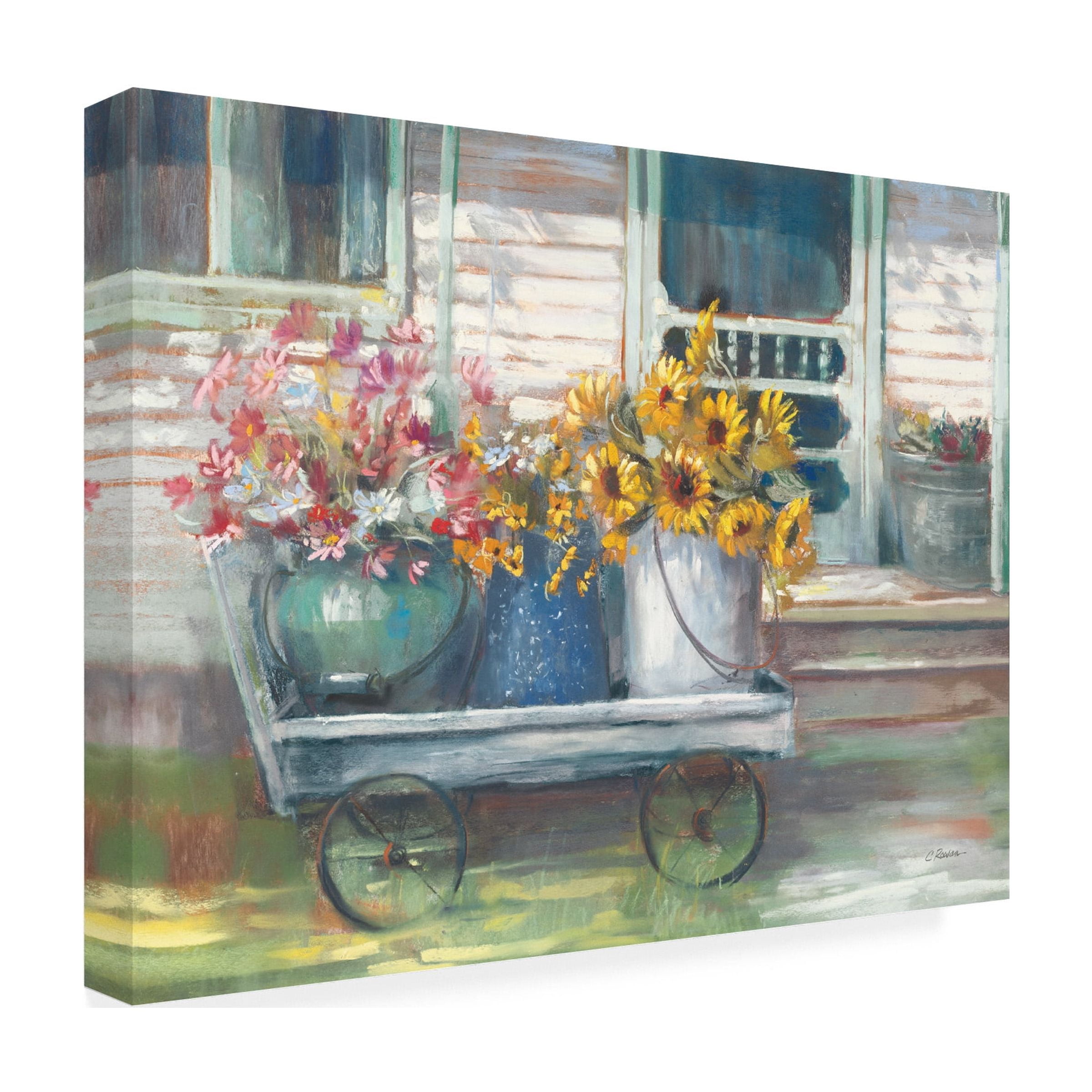 Carol Rowan 'Garden Wagon Bright' Canvas Art