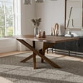 thumbnail image 4 of Furniture of America Pascan Solid Wood Dining Table in Rich Walnut, 4 of 10