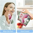 thumbnail image 7 of Two Flamingos Washcloths, Soft and Absorbent Cotton Towel, 4 Pack 12 X 12 Inches Premium Quick Dry Face Towel Wash cloth, 7 of 7