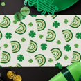 thumbnail image 3 of St. Patricks Day Table Runner Shamrock Rainbow Seasonal Kitchen Dining Table Indoor Outdoor Party Decorations 13x72 Inch, 3 of 5