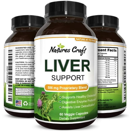Natural Liver Detox - Solarplast + Pure Milk Thistle Complex - Potent Enzymes for Protein and Fat Digestion â?? Liver Cleanse Supplement for Men & Women â?? 60 Veggie Caps -