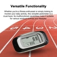 thumbnail image 3 of Sensor Pedometer 7 Days Memory with Step Counting Activity Time Distance Calorie Burning Measurement 12/24 Hour Time Display Error Step Correction with Clip and Lanyard, 3 of 7
