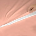 thumbnail image 6 of DNG Creations Solid Peach Colour 6 Piece Zipper Sheet Set - Include (1 Fitted Sheet Base, 2 Sheet has Zipper, 1 Flat Sheet And 2 Pillowcase) 800 Threads Count ( Queen - Size ), 6 of 7