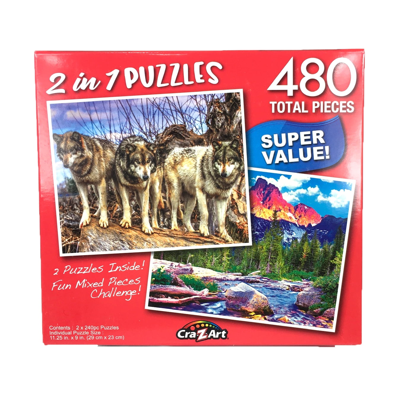 480 Piece 2 in 1 Puzzles Tetons Alpenglow Details about   Three Wolves Grand Tetons 