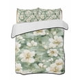 thumbnail image 2 of Quilts Queen Size, Sage Green Spring Floral Soft Comforter Bedding Set for Bed, Summer Botanical Farmhouse Lightweight Quilted Bedspread with Pillow Cover(2 Pieces) for All Season, 90x96 Inch, 2 of 6