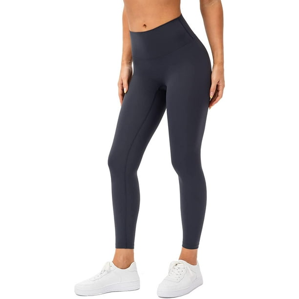 Lavento Women's All Day Soft Yoga Leggings 7/8 Length - High Waist Workout  Pants