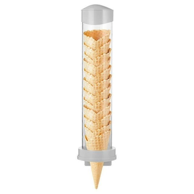 Ice Cream Cone Dispenser Waffle Cone Holder Plastic Waffle Cone Storage Tube with Magnetic Plate Adh_Quality Gift Gift