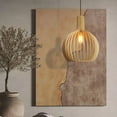 thumbnail image 6 of LittleGlovo Japanese Wooden Hanging Light Fixtures Handmade Restaurant Birdcage Chandelier, 6 of 21