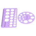 thumbnail image 4 of Herramienta de medición de brida, juego de reglas para pezones, silicona para extractor de leche, redondo y rectangular, color morado, 4 of 5