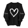 thumbnail image 3 of VKOYWKM Crewneck Sweatshirts Women Valentine's Day Pullover Heart Print Oversized Sweatshirts Romantic Holiday Sweatshirt Casual Long Sleeve Spring Sweatshirts, 3 of 7