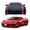 red and black, variant on Car Cover Compatible with C-orvette C8 Stingray Z51 Z06 E-Ray 2020-2025 Stretch Satin DustProof Protection Full Car Cover (Black White Strip)