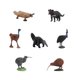 thumbnail image 1 of 7 Piezas Figuras de Animales Figuras Animales de la Selva Miniaturas Juguetes Educativos Decorativos Material PVC Adecuado para Niños Colección, 1 of 9