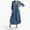 Dark Blue, variant on Ayolanni Black Elegant Dresses for Women V-Neck Ankle-Length Solid Long Sleeve Shirt Dresses Summer Dresses for Girls L