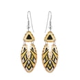 thumbnail image 5 of FRONT LINE JEWELRY Handmade Art Deco Earrings – Teardrop Oval Cut-Through Design with Triple Dangles | Modern Geometric Earrings for Women (MultiArtDeco), 5 of 32
