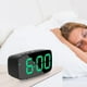 thumbnail image 5 of Reloj despertador LED con superficie de espejo para dormitorio, batería/modo de repetición, pantalla de escritorio de 2 niveles Luz verde, 5 of 7