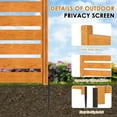 thumbnail image 6 of ABORON Privacy Screen Outdoor Privacy Fence Panels for Outside, 38"W x 60"H Pool Equipment Enclosure Wood Decorative Fence Perfect to Enclose Trash Cans and A/C Units (2-Panels), 6 of 9