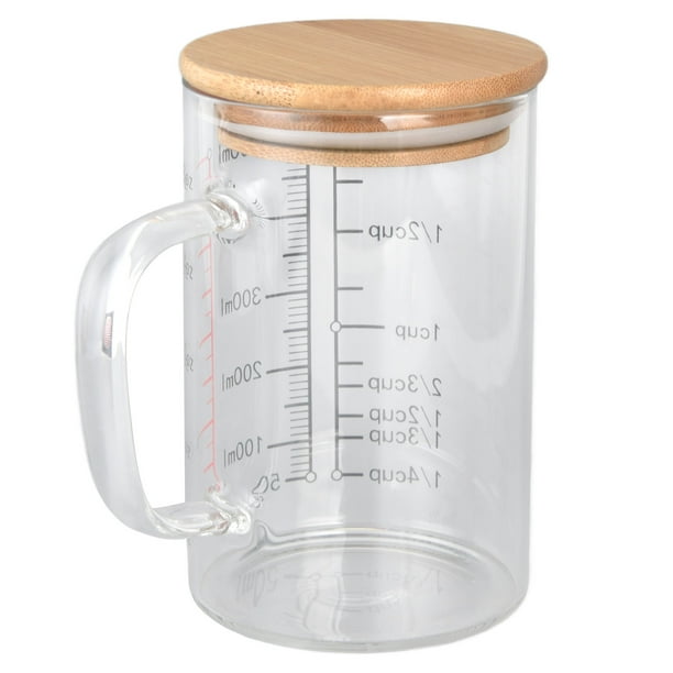 Tazas de café ANGGREK Varios tamaños Taza Medidora de Vidrio Mango ancho Vidrio de Borosilicato