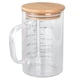 thumbnail image 1 of Tazas de café ANGGREK Varios tamaños Taza Medidora de Vidrio Mango ancho Vidrio de Borosilicato, 1 of 8