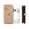 thumbnail image 6 of Montana West Wallet for Women Large Wristlet Wallets, Card Cases & Money Organizers Ladies Female Bifold Clutch Wallet Minimalist Credit Card Cash Wallets with ID Window and Latch, Carve-Tan, 6 of 7