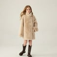 thumbnail image 2 of Children Boy Girl Long Faux Fur Puffer Jackets Trench Coats for Kid Padded Warm Thick Basic Winter Fall Outfit 2025 Clothing Country Concert, 2 of 9
