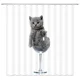thumbnail image 3 of Cortina de ducha de animales divertida, decoración, lindo Gato, hogar, baño, conjunto de tela de baño de poliéster, gancho para cordón, 3 of 5