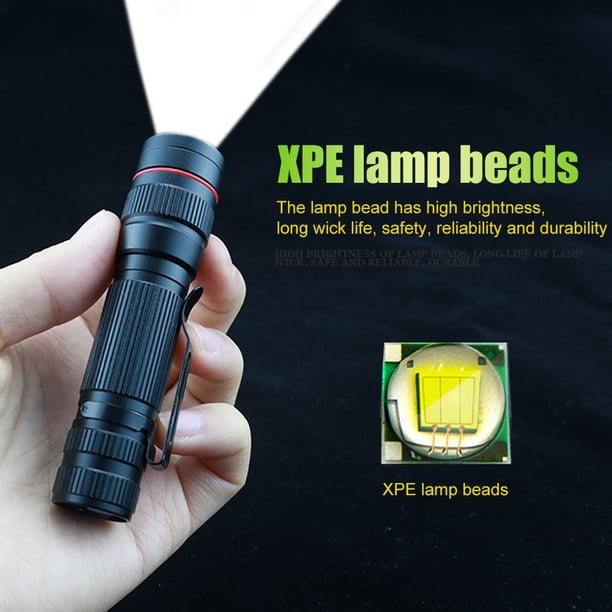 Linterna LED XPE, lámpara de antorcha ultrabrillante recargable, potente luz para acampar Tmvgtek 6bh8dd7na9kv3yg6